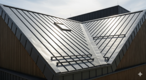 Obraz pokazujący dach z blachy